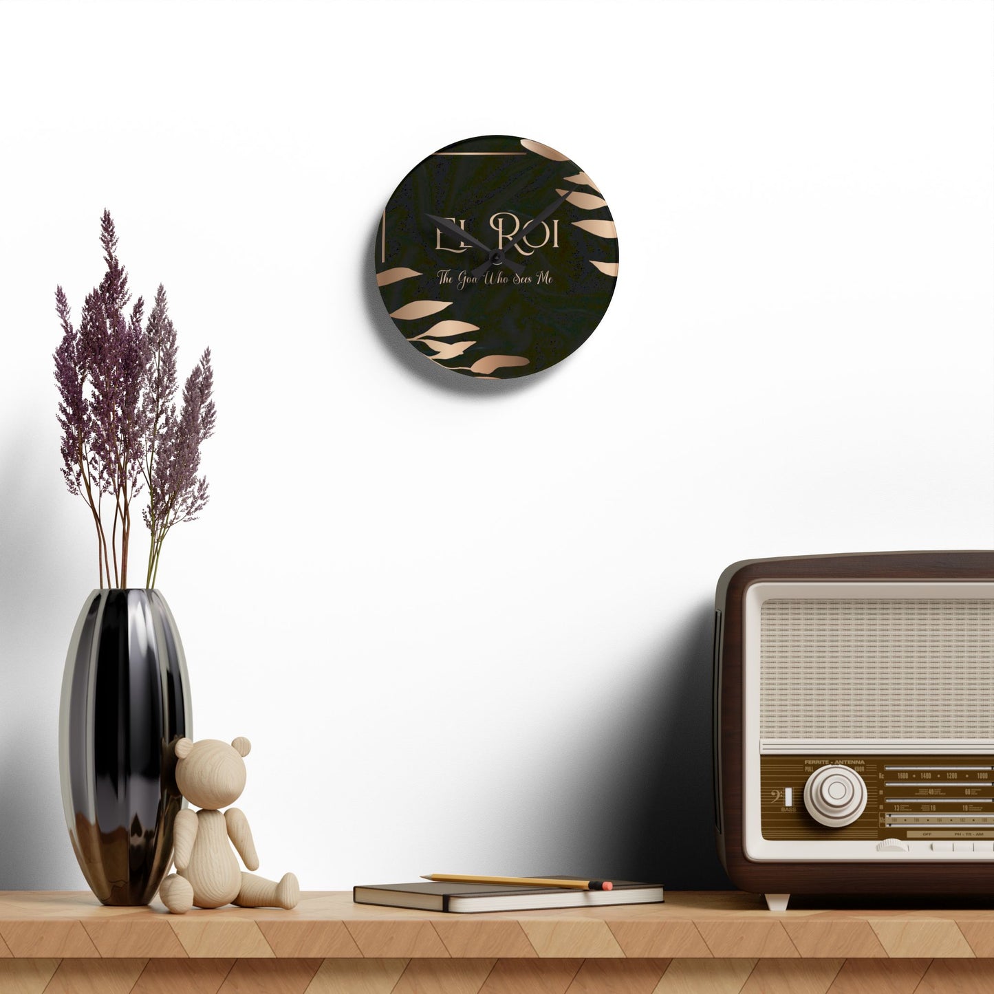 El Roi (Onyx) Acrylic Wall Clock -