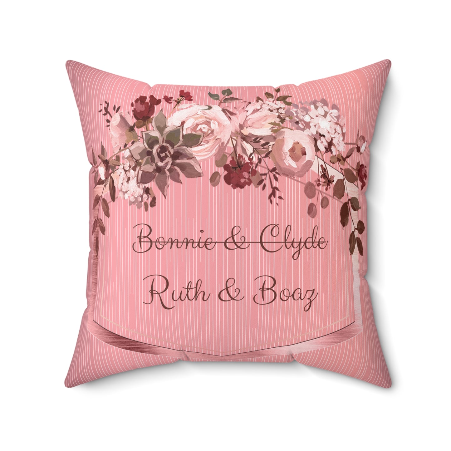 Ruth & Boaz Suede Square Pillow