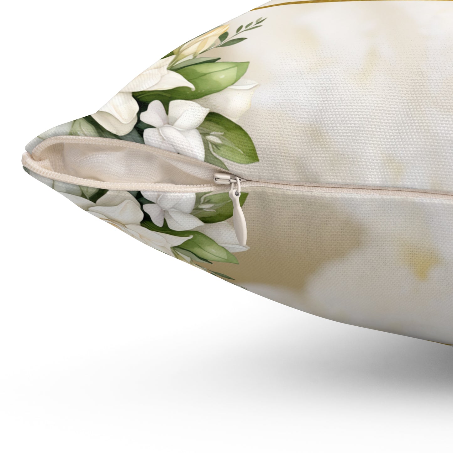 A Praying Woman (Cream) Spun Polyester Square Pillow