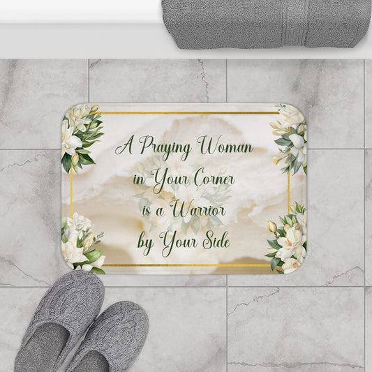 A Praying Woman (Cream) Bath Mat